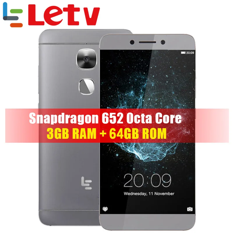 

Global Version LeTV LeEco X527 3G RAM 64G ROM 4G LTE Mobile Phone Snapdragon 652 Octa Core 5.5"FHD 16.0MP FingerPrint