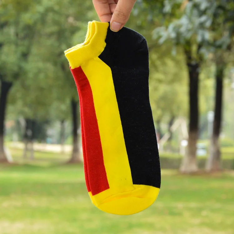 Новое поступление Для мужчин носки следы, хорошо подходят для топсайдеров, мужские хлопковые носки тапочки с закрытым носком Национальный флаг носок - Цвет: Belgium