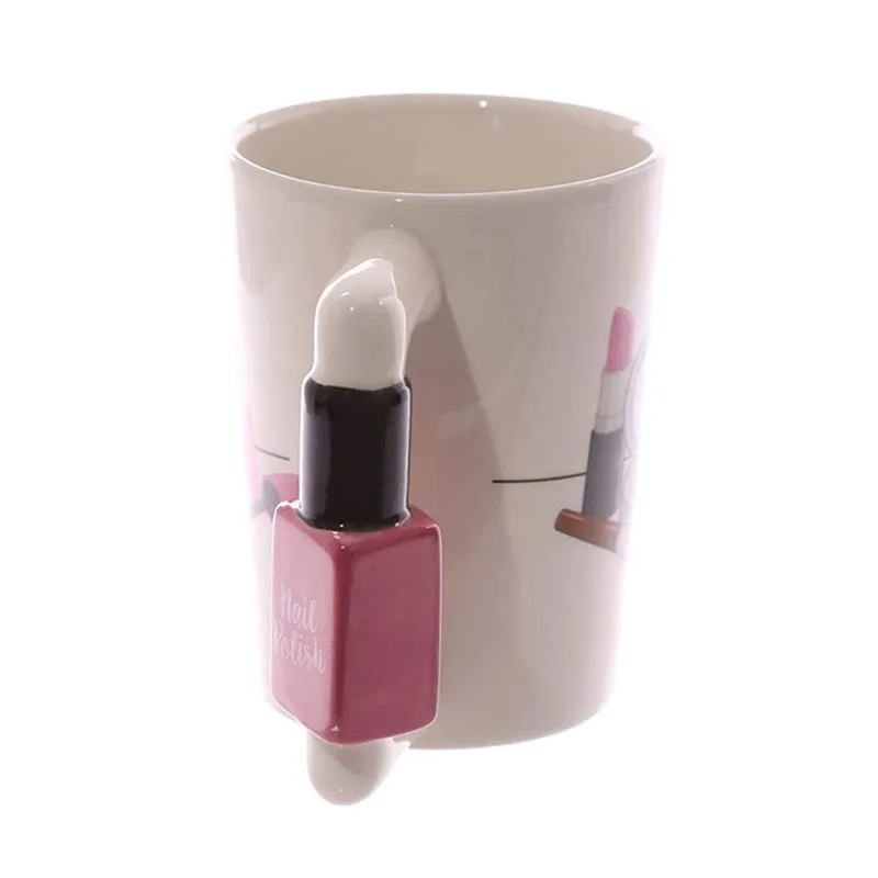 Coffee-Ceramic-Mug-300-ML-Fashion-Ceramic-Porcelain-Cup-with-Nail-Polish-Shaped-Unique-Handle-for