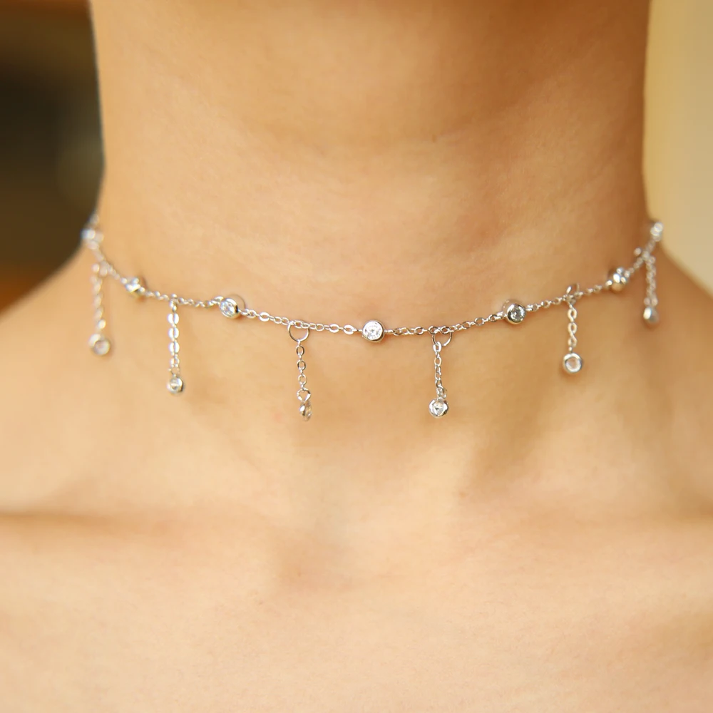 Женское Ожерелье с кисточками золотое/серебряное ожерелье|choker fashion necklaces|choker