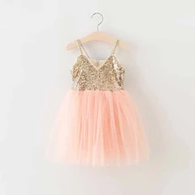 Новинка; детский кружевной жилет с блестками; Платья На Бретельках; милое танцевальное платье принцессы для девочек; 5 шт./партия;