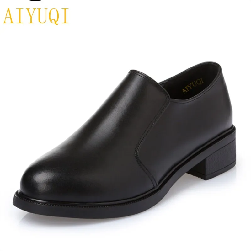 

AIYUQI 2019 Spring Women's genuine leather shoes waterproof platform plus size 41 # 42 # 43 # casual handmade mother shoes women