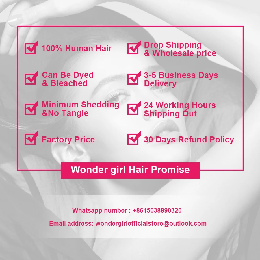 Brazilian Straight Hair Bundles Remy Hair Extension 100% Brazilian Hair Weave Bundles Can be Dyed Wonder girl Human Hair Bundles