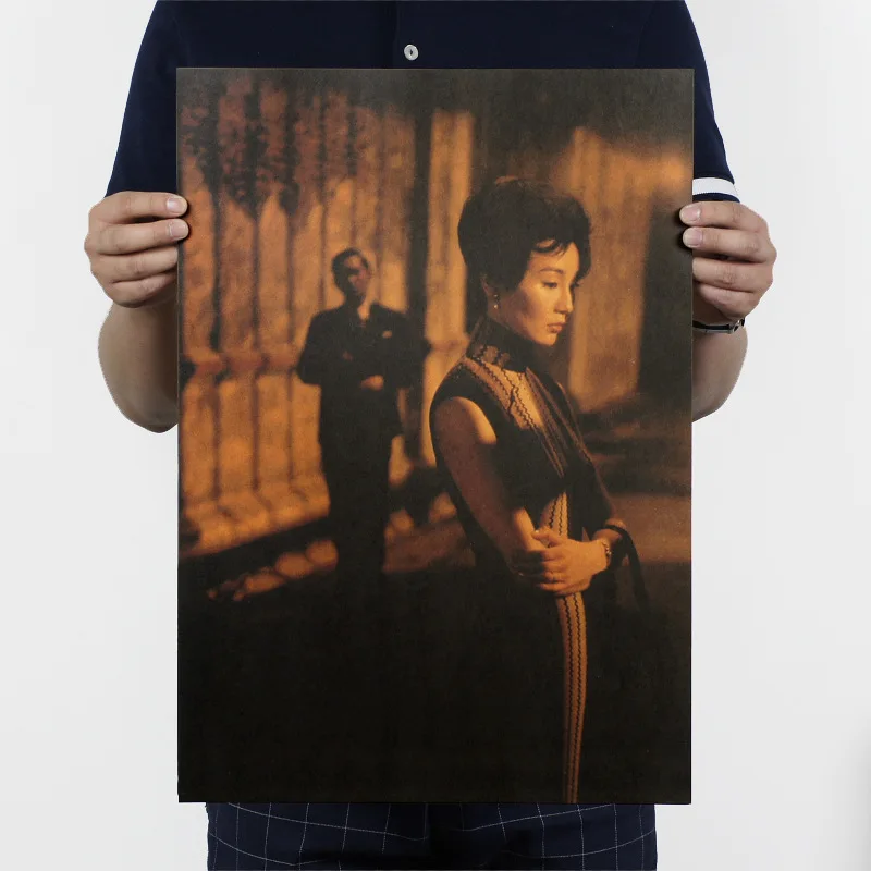 

Maggie Cheung,In the Mood for Love/China film classic movie/kraft paper/bar poster/Retro Poster/decorative painting 51x35.5cm