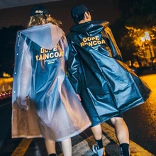 Уличный стиль пара походный плащ для взрослых мужчин и женщин дождевик Универсальный прозрачный водонепроницаемый с капюшоном дождевик костюм