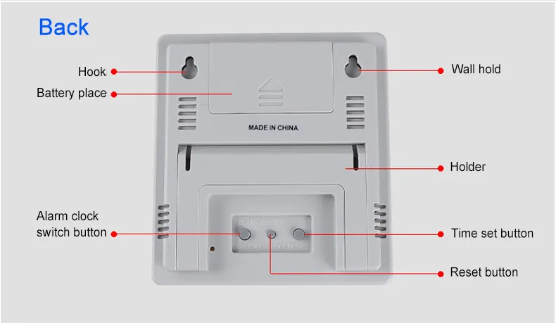 ELECALL EC807 Высокая точность электронный измеритель температуры и влажности термометр гигрометр с часами календарь