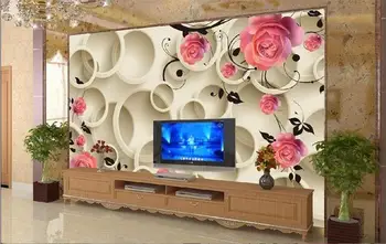 

3d room wallpaper custom photo murals non-woven wall sticker Kids' Room 3D rose in the living room murals wallpaper for walls 3d