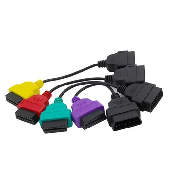 

USPS car accessories Portable 4PCS ECU Scan OBD2 Adaptors Cable Full Set For Fiat Multi EcuScan car mobile support