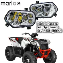 Marloo ATV UTV Acessórios Luz do Projetor Farol Polaris Ranger Desportista/LED Farol Kit Para Polaris Ranger Lado X Lado