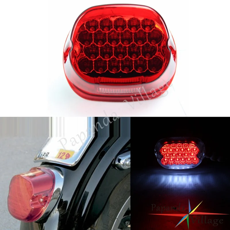 

Motorbike Taillight Red LED Rear Lamp Tail Brake Stop Light Custom For Harley Touring XL Dyna Glide FLST FXSTB FXSTC 1999-2003