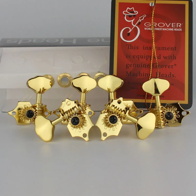 Grover V97 Vintage Guitar Machine Heads Tuners Gold Tuning Pegs Made in