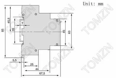 TOCT1 4P 63A 220V 400V ~ 50