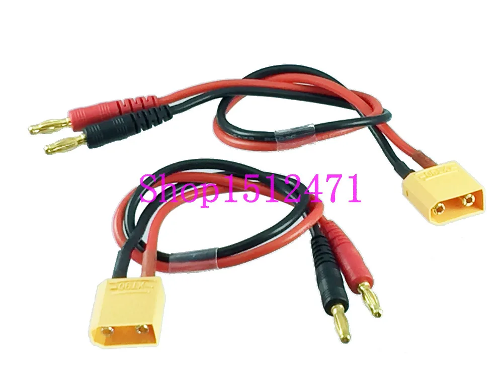 

2pcs 4mm Bullet Banana Plug to XT90 XT-90 12AWG 30CM wire for DJI Battery