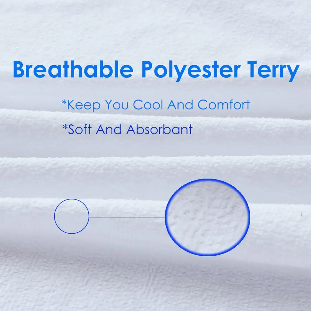 IROYAL 80X200 белый полиэстер махровые простыни кровать коврик водонепроницаемый матрац защитный наматрасник для анти-пылеулавливающий защита от насекомых
