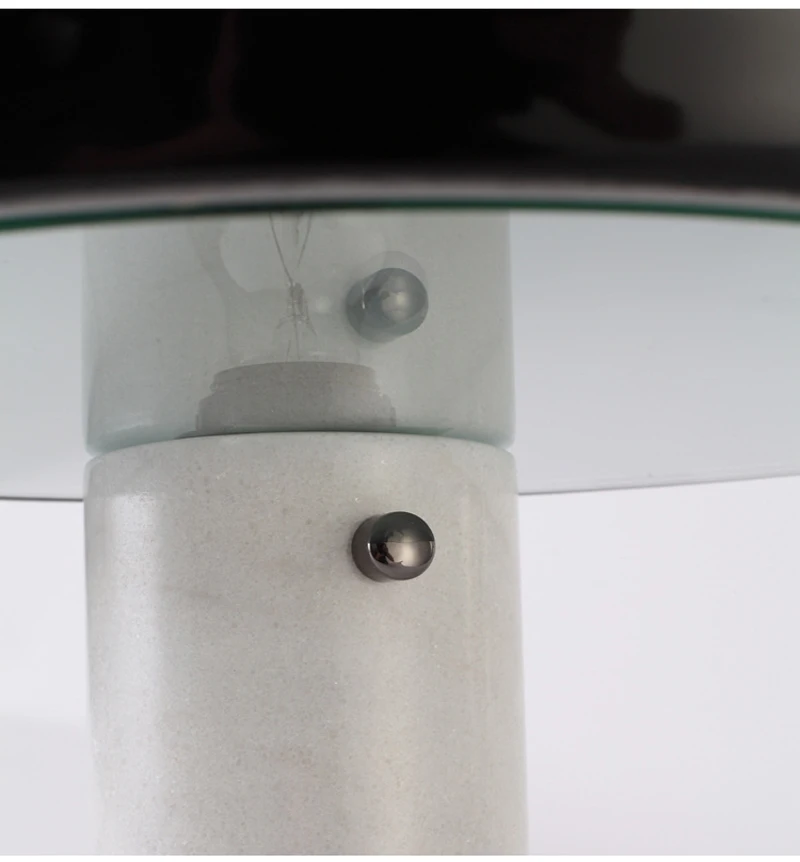 Современный минималистский гриб дизайн металла декоративная настольная лампа Nordic спальня белый мрамор База прозрачное стекло E27 светодио дный светодиодн