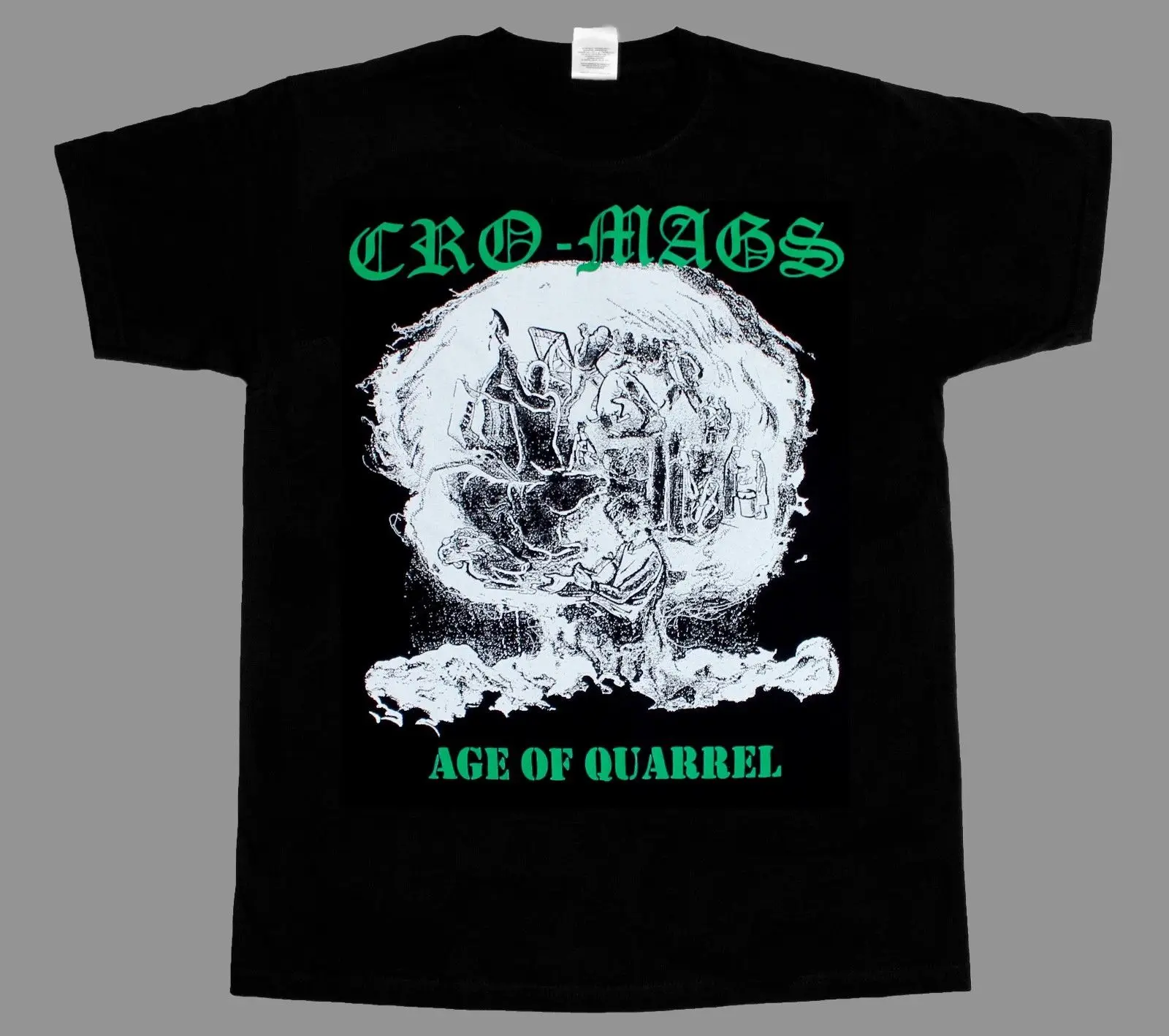 CRO-MAGS возраст QUARREL'86 Новый Лонгслив под змеиную кожу черная футболка 2019 Высокое качество брендовая повседневная короткая