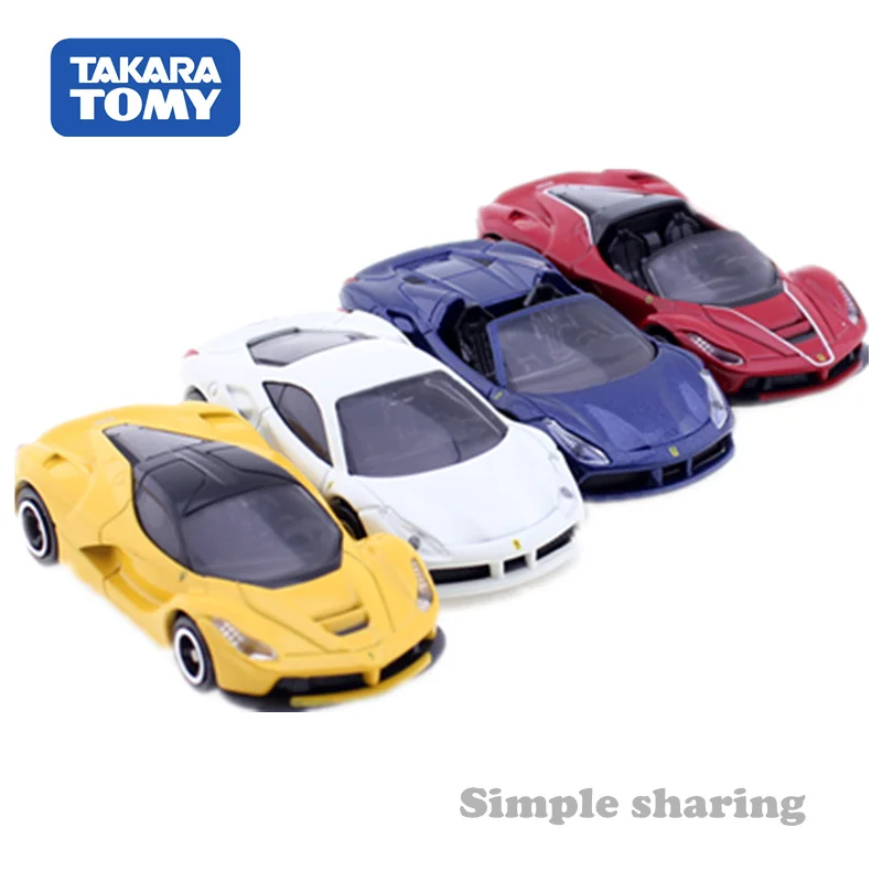 TAKARA TOMICA набор 4 автомобилей мини Автомобильная игрушка 488 GTB паук Laferrari Aperta игрушка автомобильные двигатели автомобиль литая металлическая модель