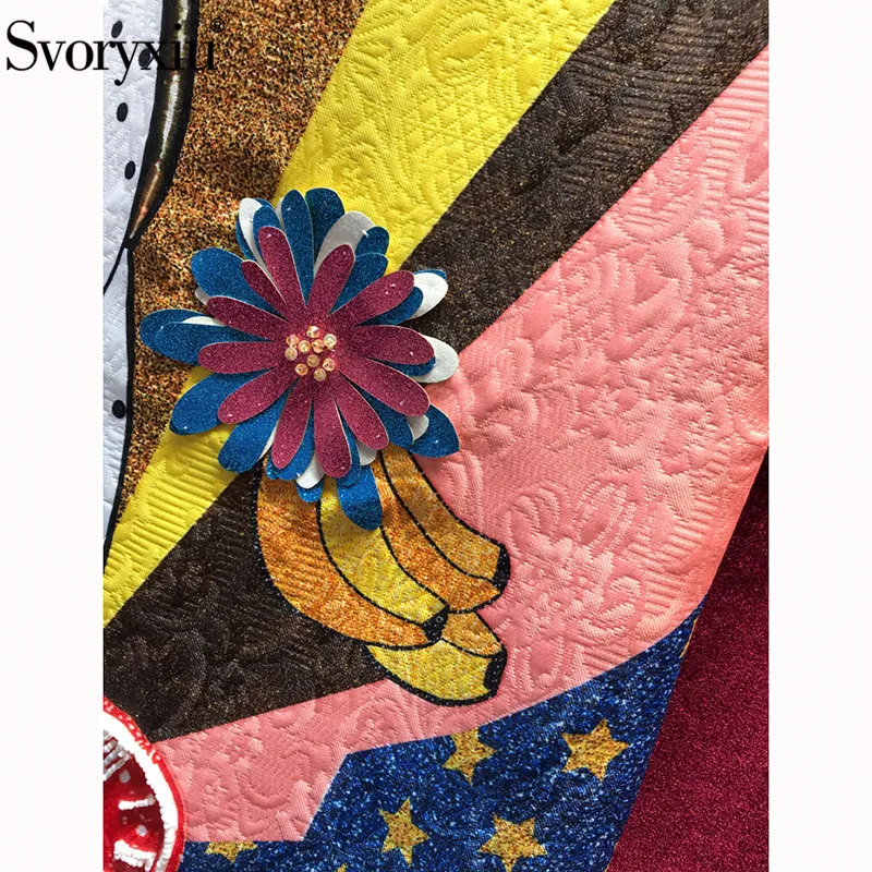 Svoryxiu Runway Summer Jacquard Tank Short Dress Women's Fashion Beading Sequined Cartoon Printed Vintage Party Dresses Vestdios Svoryxiu Runway Summer Jacquard Tank Short Dress Women's Fashion Beading Sequined Cartoon Printed Vintage Party Dresses Vestdios