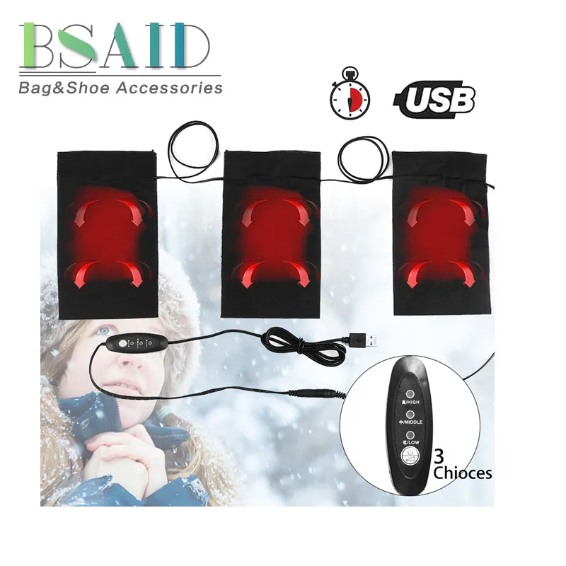 

5V 8.5W Heated Sheet USB Electric Clothes Heater Adjustable Temperature For Thermal Gloves Clothes Vest Jacket Mobile Warming