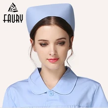 Женская круглая кепка, белая, синяя, розовая ласточкин хвост, больничная хирургическая шапочка медсестры, профессиональные медицинские принадлежности