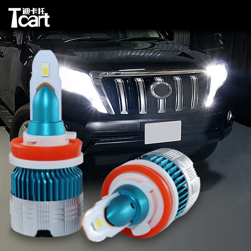 Tcart автомобиля 3000LM светодиодный фары для Toyota land cruiser Prado 150 2010 2011 2013 2014 2015 2016 2017