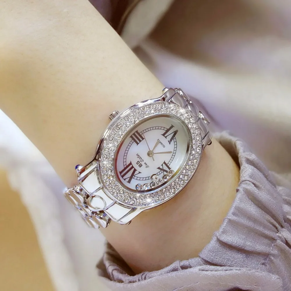 Luxury Quartz Female Diamond Watch Sliver Watch Women Watches Fashion