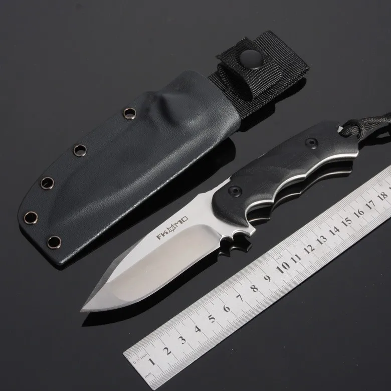 

Fox Luxury Tactical Hunting Knife D2 Steel Blade G10 Handle Outdoor Survival Camping Tools 61HRC High Hardness