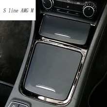 Автомобильный Стайлинг, аксессуары для интерьера, центр, коробка для хранения, отделка пепельницы, рама из нержавеющей стали для Mercedes Benz CLA GLA A Class W117 C117