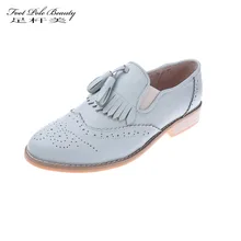 Женские оксфорды без шнуровки; женские оксфорды с кисточками; лоферы на плоской подошве с круглым носком; Кожаные броги ручной работы; женские мокасины