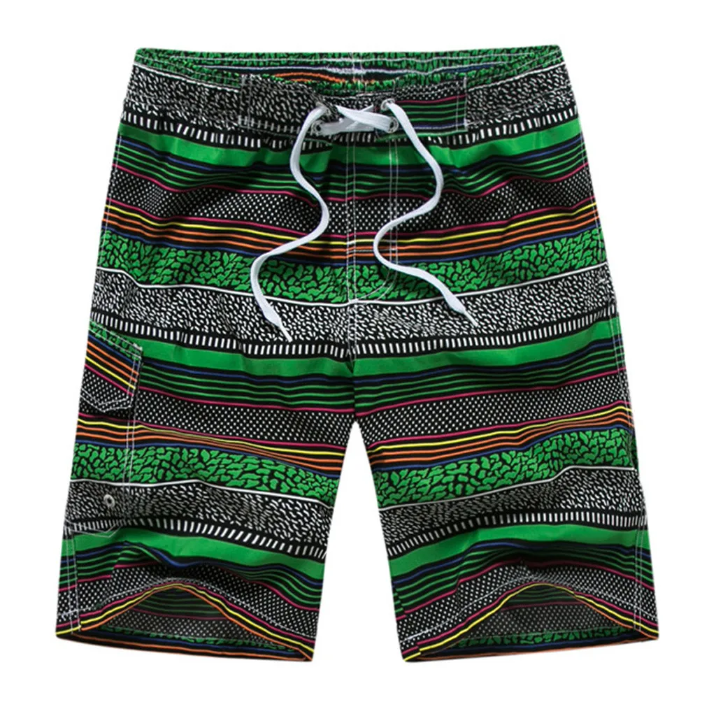 

swim shorts mens swimwear Men's Casual Fashion Printing Beach Surfing Swimming Loose Quick Dry Short Pants #XTN