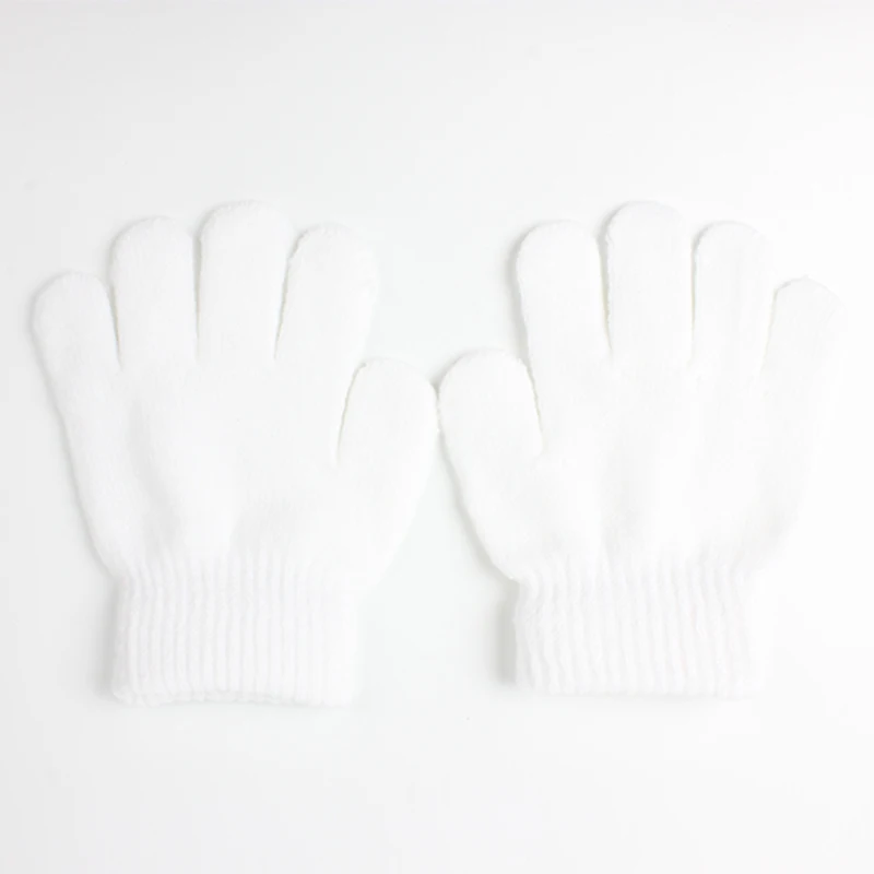 Зимние перчатки для детей; теплые перчатки с героями мультфильмов; вязаные детские варежки для девочек; эластичные перчатки для новорожденных - Цвет: ST302-4