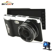 Skydot 4.0 “Видеорегистраторы для автомобилей тире Камера с заднего вида Cam Двойной объектив Full HD 1080 P Ночное видение Авто Видео Регистраторы Регистратор DVRs T16