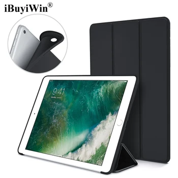 

iBuyiWin Case for iPad 2017 2018 Ultra Slim Silicone Soft Stand PU Leather Cases Smart Cover for iPad 2017 2018 9.7 inch+Film