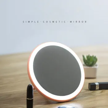 

Led makeup mirror simple folding table led makeup mirror three - speed dimming
