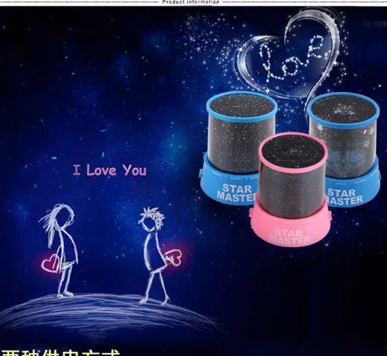 

Festival Gift USB charging / battery dual-use star projector lamp colorful night light with 1pcs