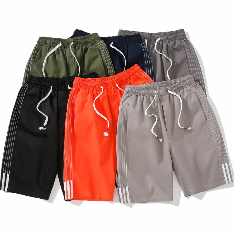 Мужские шорты кэжуал летние новые мужские шорты модные до колен шорты мужские большие размеры Stirp мужские пляжные шорты брендовая одежда