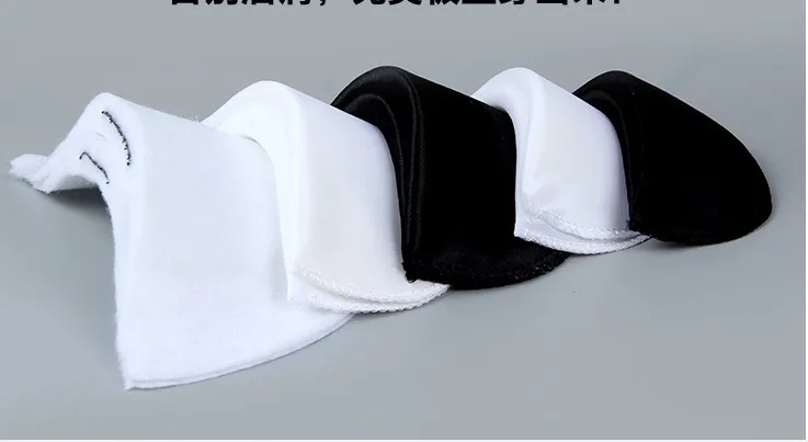 

10pairs/lotwhite black sponge shoulder pads sild wadding shoulder pads for summer winter thin thick clothing diy accessories1533
