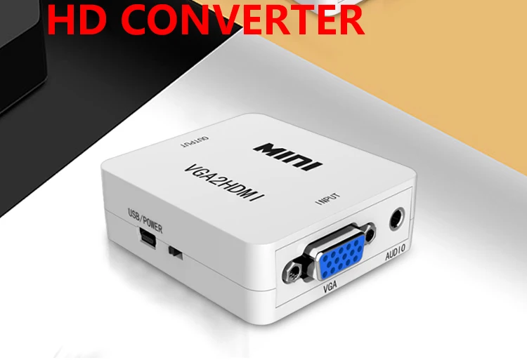 Новый HD Mini 1080 P VGA к HDMI разъем адаптера VGA 2 HDMI конвертер с аудио для ПК ноутбука к HDTV проектору