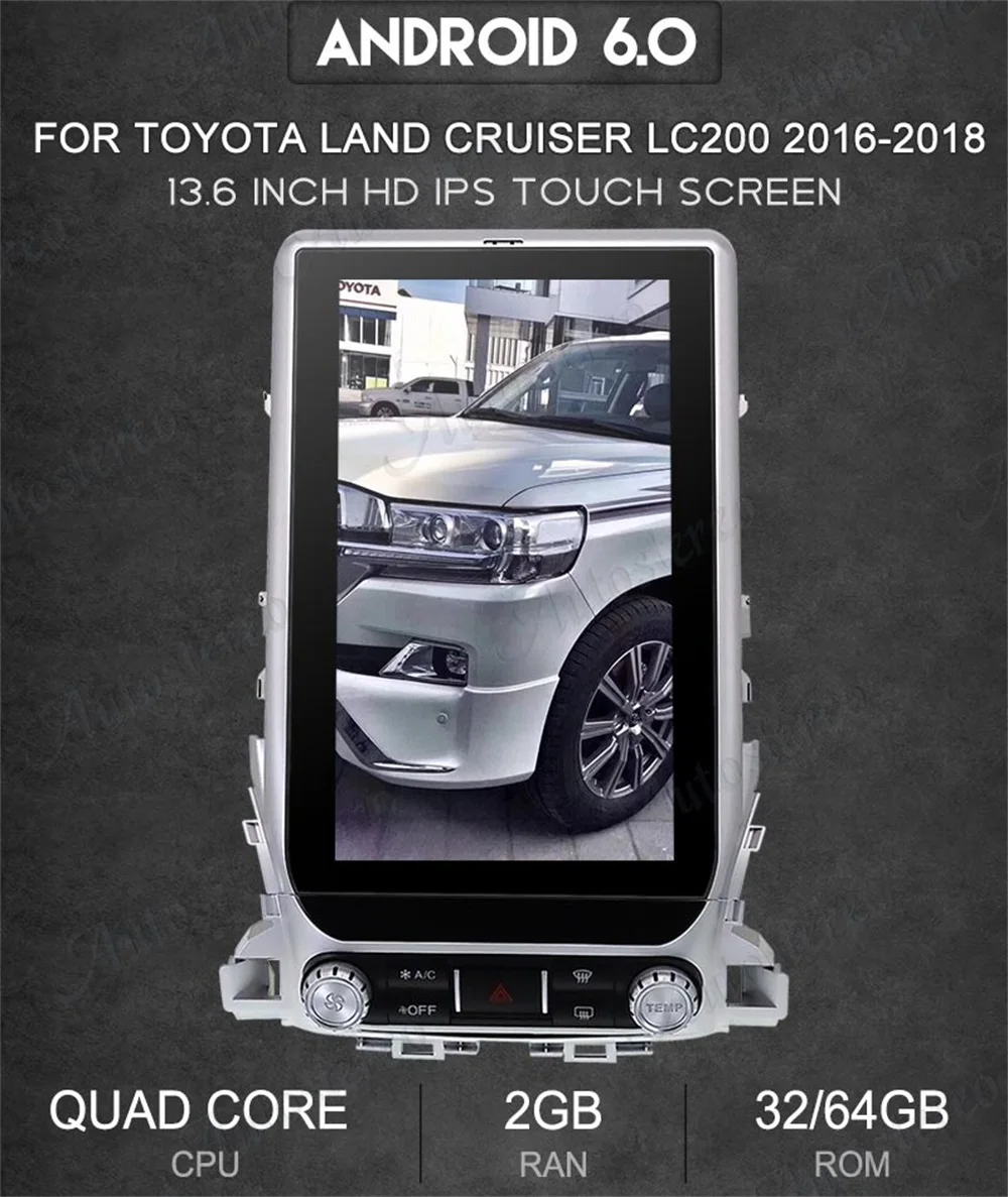 Android 9,0 PX6 Tesla стиль автомобиля gps навигация для TOYOTA LAND CRUISER LC200+ стерео Мультимедиа плеер радио магнитофон