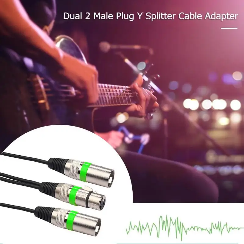 3Pin XLR гнездовой разъем для двойной 2 Штекерный Y сплиттер 30 см Кабель адаптер