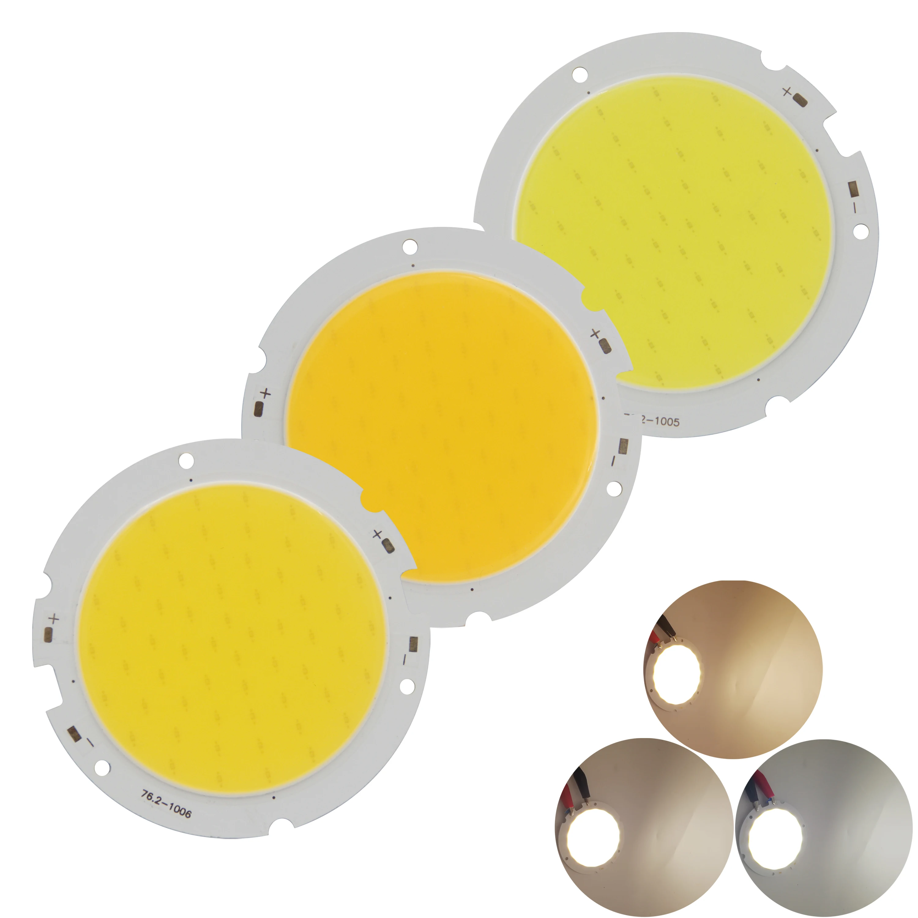 

10pcs Promotion Round 76mm 60mm LED Lights Source 30V-40V Dc High Power Lumen Module 20W 30W COB Warm Nature White for Downlight