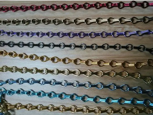 2014 colorful decorative 20x12x24mm aluminium jack chain double jack chain of black gold bronze purse blue color - Decorative Chain 2014 colorful decorative 20x12x24mm aluminium jack chain double jack chain of black gold bronze purse blue color - Decorative Chain