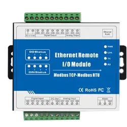 M100T Modbus TCP Ethernet сетевое удаленное IO модуль точность сбора данных 2 реле выход для промышленных измерений и управление системы