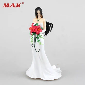 

23CM PVC One Piece Boa Hancock Action Figures With White Wedding Dress Anime Figures Models Collections Toys Gifts Brinquedos