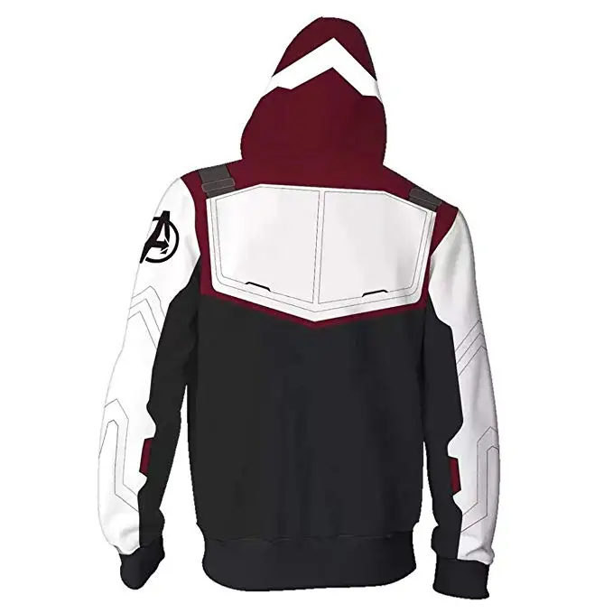 Avengers Endgame Quantum Realm Sweatshirt Jacket Advanced Tech Embroidery Hoodie Cosplay Costumes