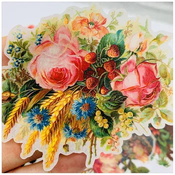 

Vintage Oil painting Vase Flowers Stickers Junk Journal Planner Stickers Scrapbooking Decorative Sticker DIY Craft Photo Albums