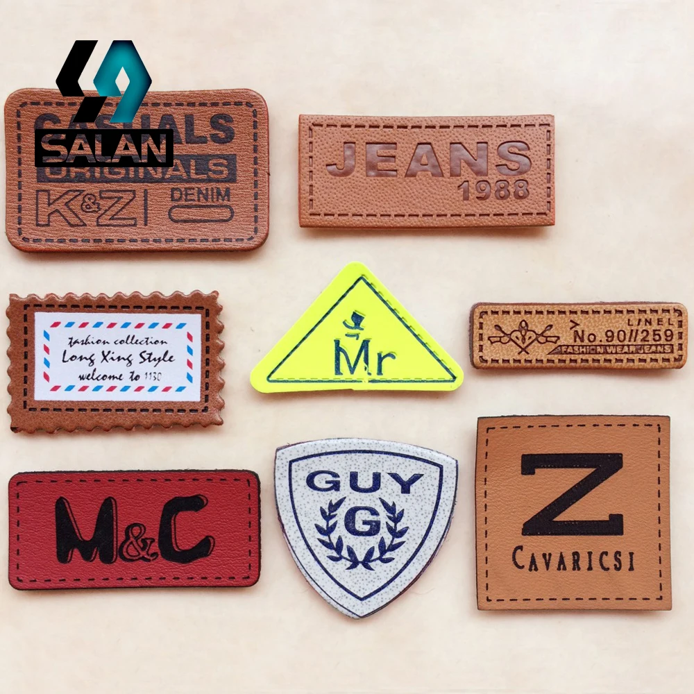 English leather label accessories custom decorative leather children's