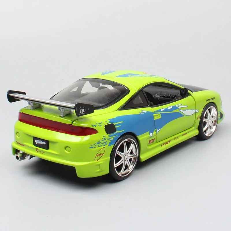 1:24 Масштаб jada brian's 1995 Mitsubishi Eclipse GTR Diecasts& Toy транспортные средства металлические модели автомобилей игрушки Авто эскизы для коллекции