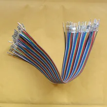 40 шт./лот/полоса 50 см длина Перемычка Dupont кабель Электрический провод мужской-Женский контактный разъем 2,54 мм лента Радуга настроить Kabel