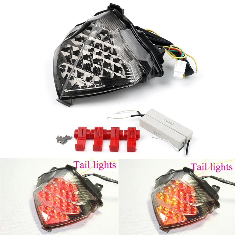 

For 04-06 Yamaha YZFR1 YZF R1 LED Tail Brake Rear Turn Signals Indicator Integrated Warning Stop Lights 2004 2005 2006